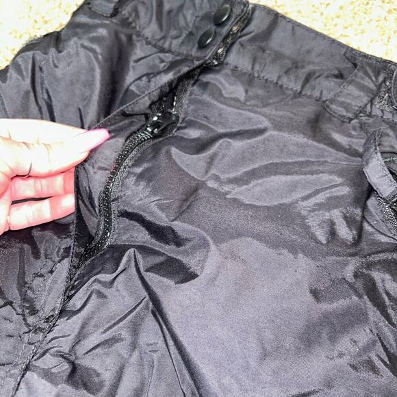 Ski Gear brand snow pants lined adjustable waist black nylon SZ MD side Pockets - Picture 8 of 12